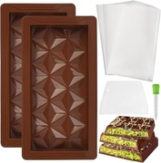 Silikonowa Forma do Czekolady - 2 Sztuki + pipeta i woreczki