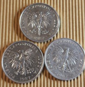 1987 rok - monety o nominale 50 gr z czasów PRL