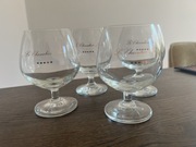 Zestaw 4 szklanek kieliszków Le Chevalier Noir brandy koniak kolekcjonerski