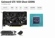 Gainward Geforce GTX 1650 4 GB Ghost