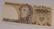 Banknot   Polska 500 zł 1982 r FE 3405277 UNC