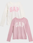 GAP 2-pack 2x bluzka z brokatowym logo 10 11 lat