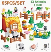 Zestaw klocków Farma 65 szt pasują do klocków Lego Duplo 