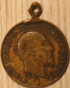 EDWARD VII 1907 r. - JERZY NA KONIU - ANGLIA - WIELKA BRYTANIA, RZADKOŚĆ