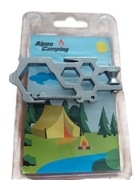 Karabińczyk multitool stalowy 9cm z bloczkiem