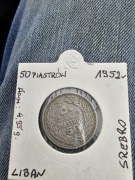 Liban 50 piastrów 1952 r