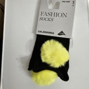 Skarpetki ozdobne calzedonia roz.uni czarne pompon