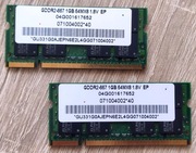 Pamięć RAM Elpida 04G001617652 GDDR2-667 1GB (retro)