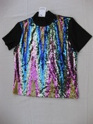 DESIGUAL –  WIECZOROWA CEKINOWA ELEGANCKA BLUZKA DAMSKA 