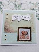 Golden pies kartka ręcznie robiona różne okazje 