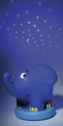 Projektor, lampka nocna - Słonik z kołysanką