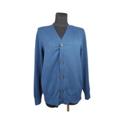 Sweter granatowy Primark M/L kardigan unisex klasyczny navy bawełna