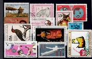 Cuba, Kuba, luzaki, 12 kasowanych znaczków z klejem i bez kleju. (14)