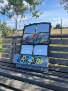 Stare Lustro półka z haczykami Vintage Loft