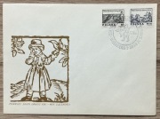 Fi. 2203-4, FDC, 1974r. - Polski drzeworyt ludowy XVI w.