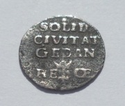 August III Sas Grubas Wettyn Gdańsk 1 szeląg 1763 REOE