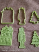 Świąteczny zestaw dużych wykrawaczy wyciskaczy do pierników ciastek 