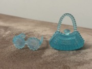 Akcesoria dla lalki Barbie, torebki + okulary vintage