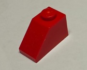 Lego 3040 skos 1x2 czerwony - 7 sztuk !