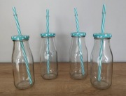 ALTOM DESIGN butelka ze słomką zestaw 4 szt