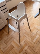 IKEA ANTILOP krzesełko do karmienia dziecka + pasy + tacka + podnóżek