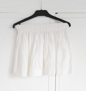 Spódnica H&M biała S 36 mini spódniczka bawełna