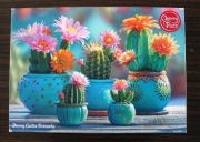 puzzle 1000 CHERRY PAZZI kwitnące kaktusy 100% komplet