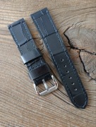 Pasek do zegarka 22 / 20 mm ręcznie robiony skóra naturalna handmade 