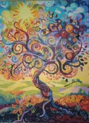 Obraz malowany po numerach "Drzewo". 