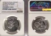 10 ZŁ BRAKTEAT LESZKA BIAŁEGO 2014 NGC PF70 ! MAX IDEAŁ