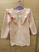 Nowy Różowy Sweterek/Sukienka Primark Cares 98 cm (24-36 msc)