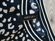 MARC CAIN__ CZARNA SUKIENKA PRINT KIESZENIE  AŻUR__ IDEALNA__   M/L