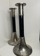 swieczniki 2 gunther lampert gunter candleholders para posrebrzane srebrne