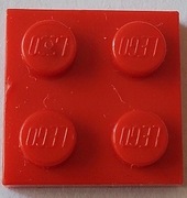 LEGO 3022 czerwona płytka 2 x 2 4162,6563 3szt