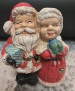 Ozdoba świąteczna Urocza Figurka Świąteczna Mikołaj i Pani Mikołajowa