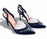 Czarne sandały Even&Odd na szpilce - rozmiar 38