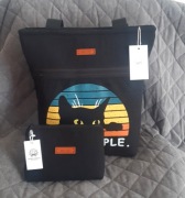 #14. Zestaw torebka i kosmetyczka kot "ew. people."