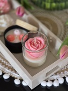 Świeczka sojowa - Róża w szkle