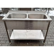 ZLEW / BASEN 2 KOMOROWY - DORA METAL - 120/60/85 - M.1445.N