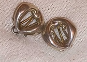 Srebrne klipsy ogniwa vintage PRL polskie srebro