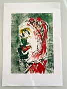 DUCH Z DREZNA 2002 CIESLAK Portret Krzyk Brutal Art Unikat punk