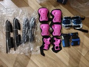 Dwa komplety ochraniaczy rolkowych + Łyżwy + Kask gratis