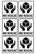 600 naklejek nie rzucać na paczki do pakowania