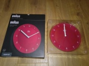 Zegar ścienny radiowy Braun czerwony bordowy 20cm BC06R radio control