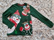 Nowa świąteczna bluzka 134 zielona litlle kids pepco