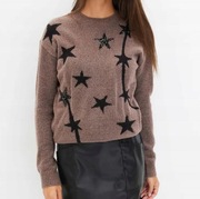 Bonprix ciepły elegancki sweter z cekinami gwiazdki 44/46 nowy