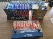 Nowe kasety magnetofonowe 29sztuk + etui i stojak 