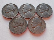 USA zestaw 5 centów Jefferson nickel