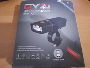 Zestaw akumul świateł rowerowych USB DYZI