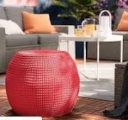 IKEA Otteron pokrycie pufy czerwony 48 cm